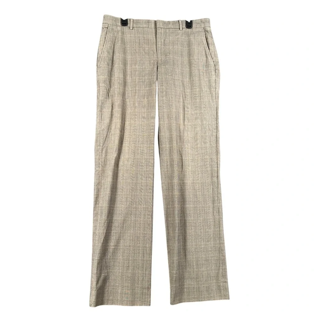 Banana Republic Chino Mens 36x33 Glen Plaid Brown Modern Fit Office Trousers